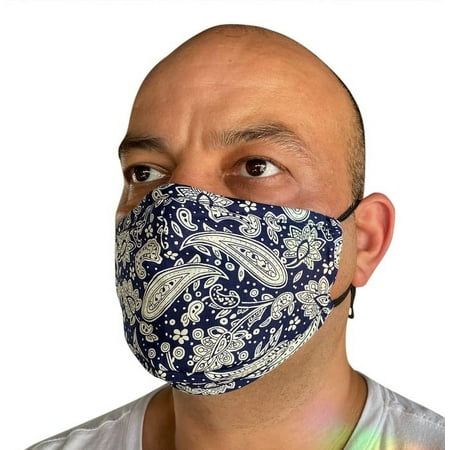 Face Mask 4 Layers 100% Cotton Washable Reusable With Filter Pocket. Unisex