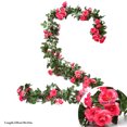 thumbnail image 2 of Artificial Rose Garland Hanging Simple Faux Rose Vine Floral Garland Decoration, 2 of 10