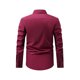 thumbnail image 3 of Blusa y camisa de manga larga con cuello vuelto para hombre, cárdigan liso de moda con cuello vuelto, camisa de negocios con botones, blusa de poliéster para hombre, 3 of 8