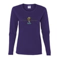 thumbnail image 2 of Wild Bobby, Ford Cobra Powered Honeycomb Grill, Cars and Trucks, Women Graphic Long Sleeve Tee, Purple, X-Large, 2 of 4