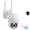 White - UK Plug, variant on Yajisi 2in IP66 Waterproof PTZ Dome Camera 1080P Full HD WiFi Outdoor Security Surveillance System with 8 Lights & Motion Detection, Work with Icsee App, White (EU Plug)
