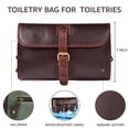thumbnail image 3 of Neceser colgante de piel LEATHER VILLAGE Vintage Cherry, 3 of 8
