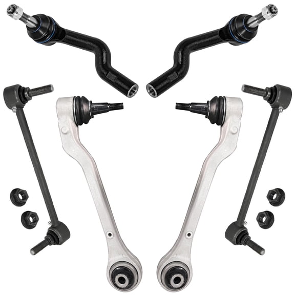 Detroit Axle - RWD 6pc Front End Kit for 2014-2015 Cadillac CTS 2 Lower Rearward Control Arms with Ball Joints 2 Outer Tie Rods 2 Sway Bar Links Replacement