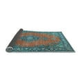 thumbnail image 2 of Ahgly Company Indoor Round Medallion Light Blue Traditional Area Rugs, 5' Round, 2 of 4