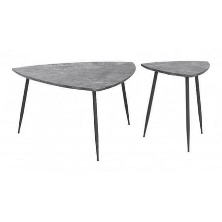 Zuo 101883 Normandy Accent Table Set, Gray