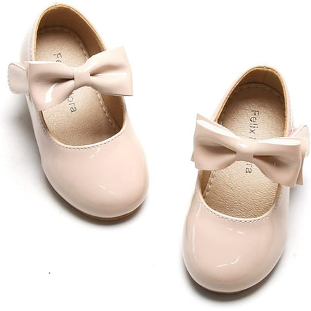 Toddler Flower Girl Dress Shoes - Girl Ballet Flats Party School Shoes Wedding