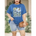 thumbnail image 3 of XCHQRTI Plus Size Daisy Women Tshirt Graphic Oversized Tees Short Sleeve Casual Tee, 3 of 7