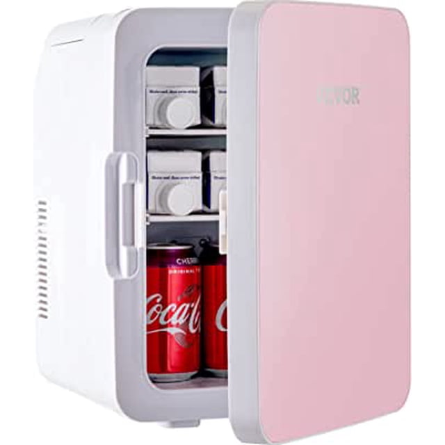 VEVOR Mini - nevera, calentador portátil de 10 litros, nevera para el cuidado de la piel rosa, nevera Compact a, nevera de belleza ligera para el cuidado de la piel en la Oficina del dormitorio VEVOR Mini - nevera 10L