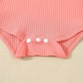 thumbnail image 5 of TIREOW Newborn Baby Girl Halloween Bell Bottom Outfit Long Sleeve Ribbed Solid Color Romper Pumpkin Print Flared Pants with Bow Headband 3Pcs Fall Clothes, 5 of 8