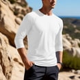 thumbnail image 6 of BVnarty Men's Summer Solid Lightweight Breathable Sun Protection Top UPF Shield Long Sleeve Crew Neck Outdoor Hiking Daily Wear White XXL, 6 of 9