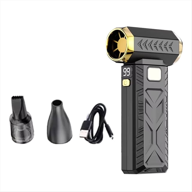 Potente Soplador de Aire Eléctrico Portátil, Aspirador de Polvo con Ventilador de Alta Potencia, Carga Tipo C, 55 M/S, Sin Escobillas, Turbocompresor.