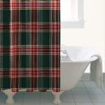 thumbnail image 4 of Green and Red Christmas Plaid Pattern Shower Curtain 36"x72" ,Bathroom Decorative Shower Curtains Set with 12 Hooks,Modern Waterproof Washable Shower Curtain, 4 of 6