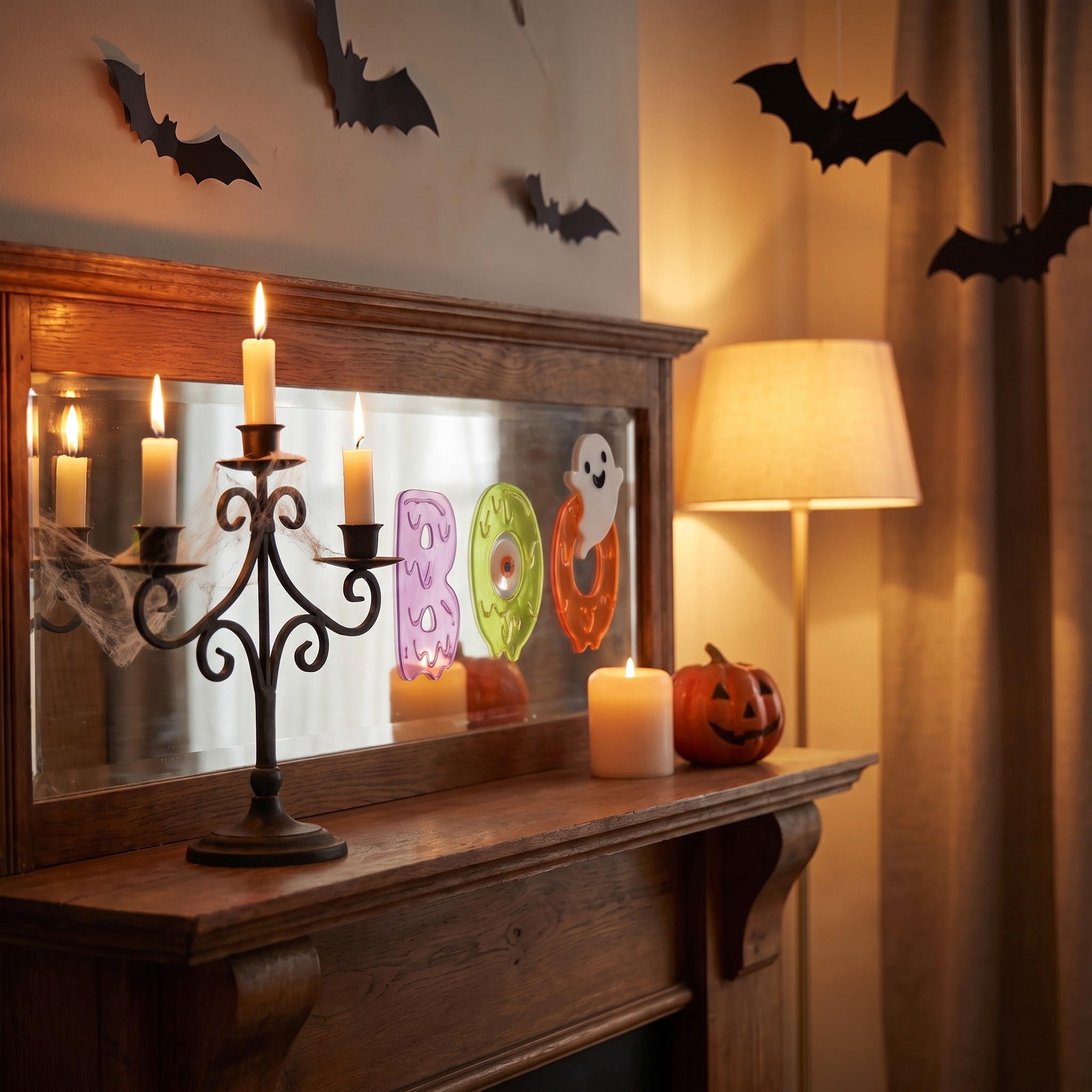 Boo Gel Clings, Multicolor, 5.5" x 12.1", Halloween by Way To Celebrate
