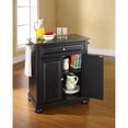 thumbnail image 2 of Kingfisher Lane Solid Black Granite Top Kitchen Island, 2 of 2