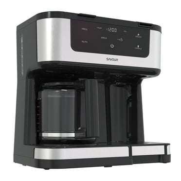 Savour Dual Coffee Maker, 12-Cup and K-Cup Single Serve Coffee Machine, Black