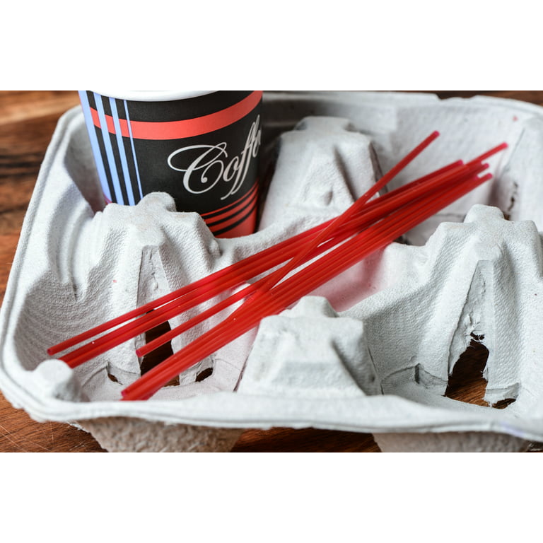 Restpresso 7 inch Coffee Stir Straws, 5000 Disposable Coffee Stirring Rods - Premium, Odorless, Red Plastic Stir Straws for Coffee, for Hot and Cold D