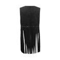 thumbnail image 5 of Daznico Women's Solid Fringed Hippie Vest Sleeveless Denim Western Velvet Fringed Jacket,Mardi Gras Clothing,XXL, 5 of 6