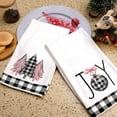 thumbnail image 6 of Christmas Kitchen Towels Set of 2,Black Buffalo Plaid Xmas Tree Dish Towels 18x26 Inch Drying Dishcloth,Farmhouse Home Decoration AD008, 6 of 6