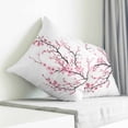 thumbnail image 3 of Pink Cherry Blossom Pillow Covers 18x18 Inch Decorative Throw Pillow Cover, Spring Branches Floral Watercolor Sofa Pillowcases Accent Cushion Case Home Decor Bedroom Living Room, 3 of 6