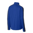 thumbnail image 6 of Sport-Tek ST861 Sport-Wick Textured Colorblock 1/4-Zip Pullover, True Royal/ Black, XS, 6 of 6
