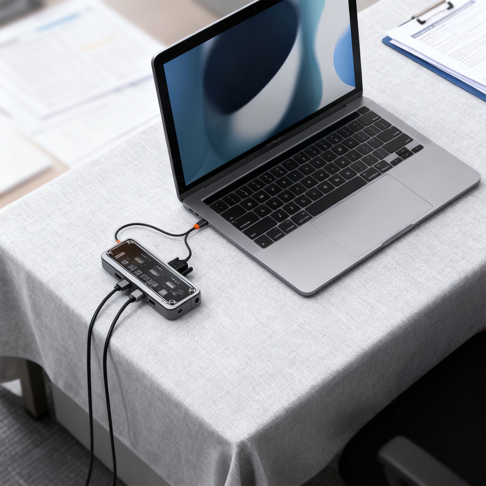 USB C to HDTV Adapter 10 Port Expansion Dock With RJ45 Ethernet VGA 3.5mm USB3.0 Data Transfer Memory Card Reader 100W