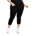 thumbnail image 2 of 1826 Stretchy premium CAPRI BLACK denim jeans HIGH WAIST WOMENS PLUS size PC-680, 2 of 5