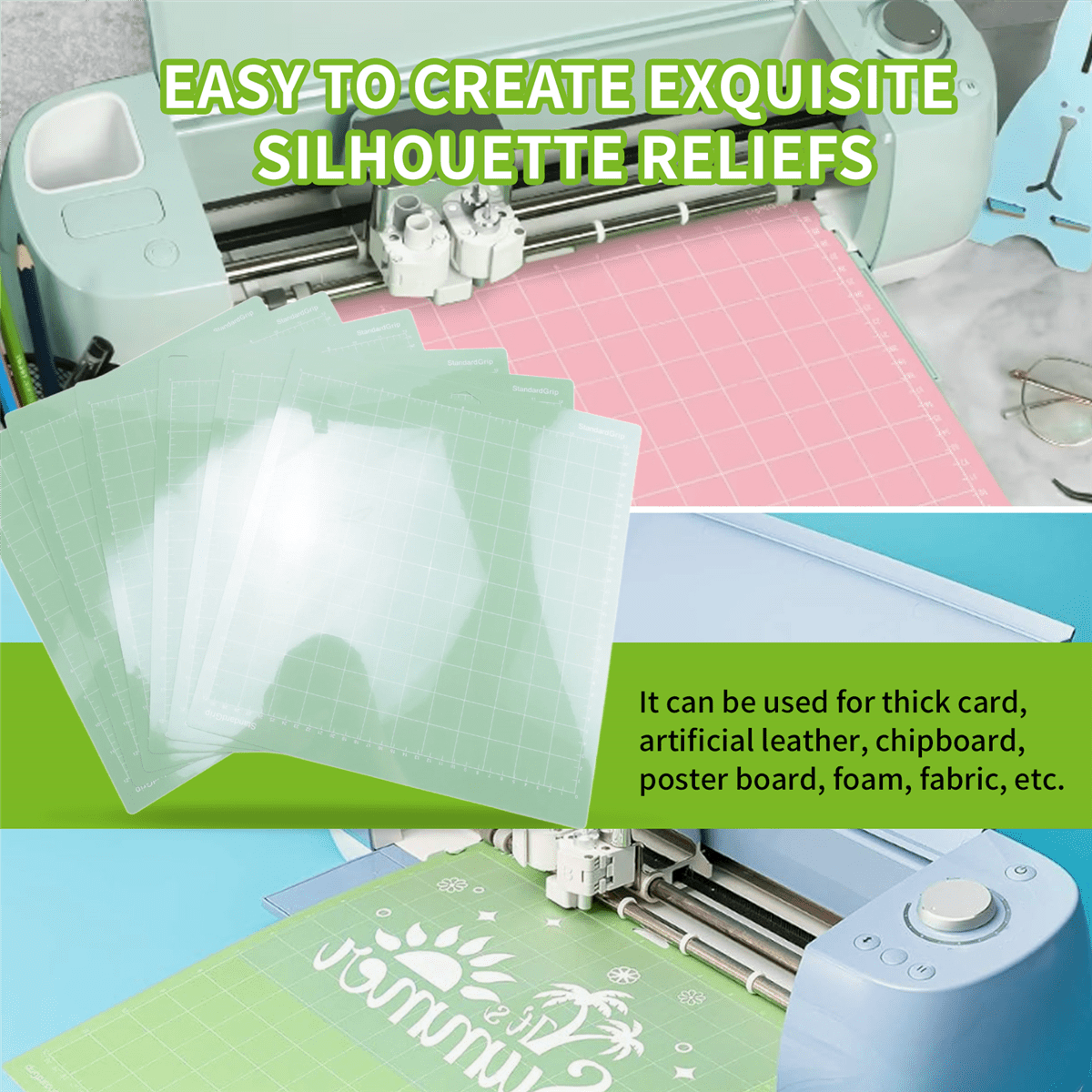 6Pack Cutting Mats for 3/Maker/Explore 3/Air 2/Air/One(12X12 Inch) Quilting Cricket Accessories