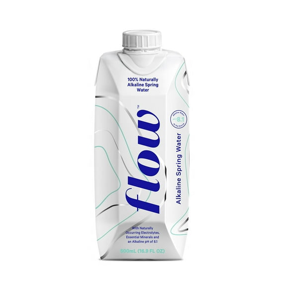 Flow Water Natural Alkaline Spring Water, 16.90 OZ (Pack of 12)