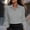 Gray, variant on Naotn Women's Chiffon Tops Trendy Casual Solid Button Down Collar Front Pleated Long Sleeve Dressy Blouses Office Work Shirts