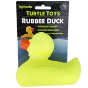 Komodo Floating Rubber Duck Turtle Toy for Aquariums, Assorted Colors, 2 inches