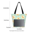 thumbnail image 3 of Salouo Cute Duck for Shoppers Tote for Women Foldable Handbags with Big Capacity Casual One-Shoulder Shopping Bag Hobo Bags Fit for Office/Shopping/Park, 3 of 6