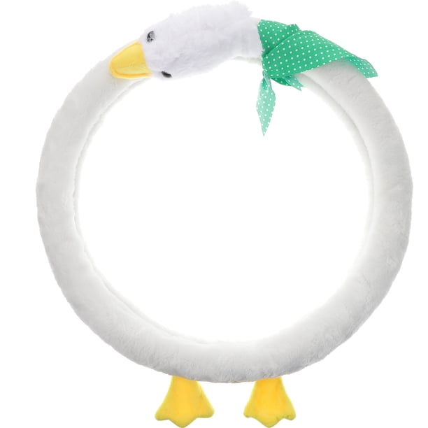 Funda para volante de coche, funda de felpa para volante de coche, protector de volante de pato