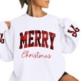 thumbnail image 4 of NMMUED Christmas Sweatshirts for Women Oversized Graphic Sweatshirt Long Sleeve Christmas Shirts for Women's Sweatshirt Christmas Vacation Sweatshirt Pullover Sweatshirts for Women White XXL, 4 of 5
