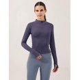 thumbnail image 4 of ORUYROP Veste de Course Légère Extensible pour Femmes avec Fermeture Éclair Complète et Trous pour les Pouces, 4 of 7