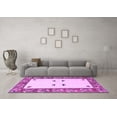 thumbnail image 3 of Ahgly Company Indoor Square Oriental Purple Modern Area Rugs, 8' Square, 3 of 4
