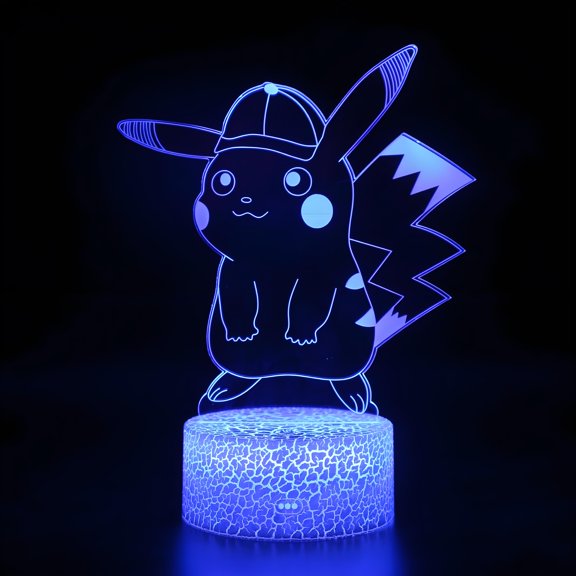 16 Colors Night Light 3D Illusion Table Lamp with Touch & Remote Control LED Lamp Kawaii Anime Led Light Cute Desk Lamp for Artwork Decor Christmas Halloween Birthday Decoration Gifts