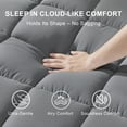 thumbnail image 3 of Gray Twin Mattress Topper, Extra Thick Pillow Top for Back Pain Relief, Twin Size Mattress Protector & Matress Topper with Deep Pocket Mattress Cover Twin, Bed Topper, 3 of 11