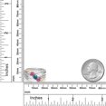 thumbnail image 6 of Gem Stone King 925 Silver and 10K Yellow Gold Pink Moissanite and London Blue Topaz and Lab Grown Diamond Engagement Ring for Women | 0.94 Cttw | Round 4MM | Birthstone | Size 6, 6 of 6