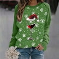 thumbnail image 1 of Jienlioq Hauts Grande Taille pour Femmes Mode de Noël Camouflage Imprimé Col Rond Épaule Manches Longues Chandail en Molleton Rollback, 1 of 4