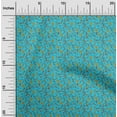 thumbnail image 1 of oneOone Cotton Poplin Bondi Blue Fabric Leaves & Flower Floral Fabric For Sewing Printed Craft Fabric By The Yard 56 Inch Wide, 1 of 4