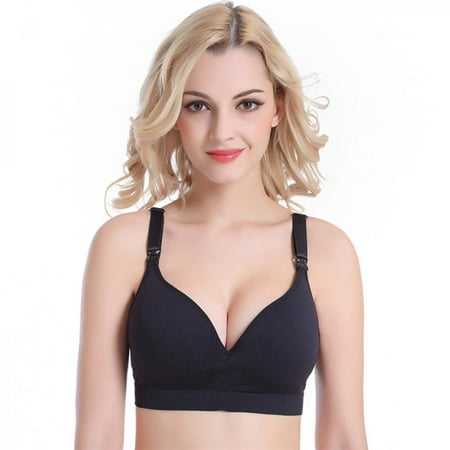 

BRAND[Delivery On Time!]Women Cotton Sleep Nursing Feeding Pregnant Breastfeeding Bra Wire 3/4 Cup B