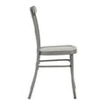 thumbnail image 3 of Weston Home Perry X-Back Metal Dining Chairs, Set of Two, Antique Grey, 3 of 9