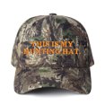 thumbnail image 2 of THIS IS MY HUNTING HAT. Letter Embroidered Color Block Trucker Hat Unisex Adjustable Cotton Breathable Fashion Cap for Travel Daily Wear, 2 of 10