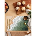 thumbnail image 2 of Sage Green Gradient Stripes Placemats Set of 4,Wipeable Washable Table Mats for Dining Tables,Summer Beach Place Mats for Kitchen Event Party Tabletop Decor, 2 of 7