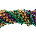 thumbnail image 2 of 60" 14mm Round Metallic Purple, Gold and Green Mardi Gras Beads - Dozen (12 Necklaces), 2 of 2