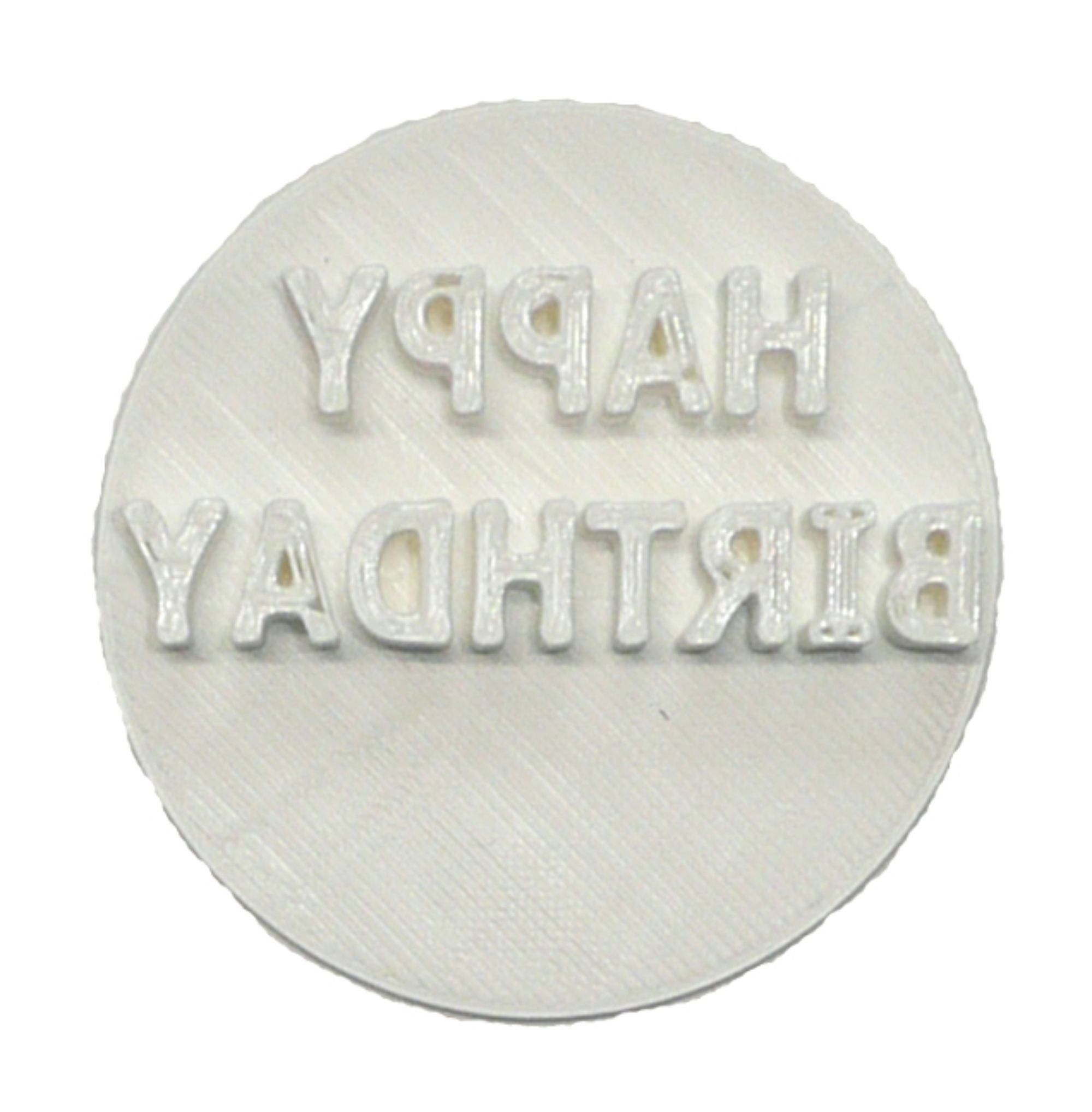 Happy Birthday Block Letters Cookie Stamp Embosser USA PR4211