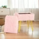 thumbnail image 2 of Taburete de tocador con almacenamiento MOOWIND Soft Otoman rosa, 2 of 8
