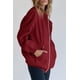 thumbnail image 4 of Sudadera con Capucha con Cierre para Mujer PRETTYGARDEN 2025 Roja Talle S, 4 of 8