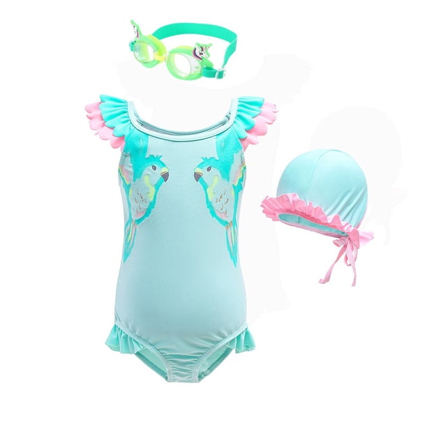 Traje de baño de princesa de Disney para niñas, Bikini de Frozen, Elsa, Rapunzel, para niños, Blancanieves, Ariel, traje de baño de una pieza para adolescentes, traje de baño de verano 2T Gao Jinjia LED
