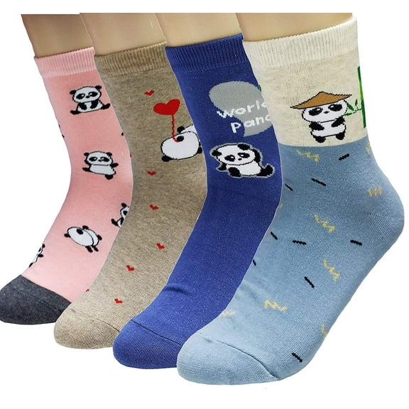 JJMax Women's Cute Black and White Panda Bear Endangered Species Socks